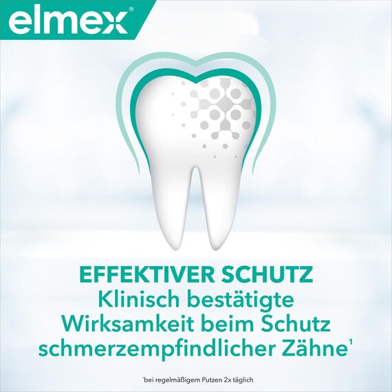 elmex Zahnpasta Sensitive 2x75ml – sanfte Zahnreinigung und Schutz für schmerzempfindliche Zähne – klinisch bestätigt für starke Zähne und gegen Karies