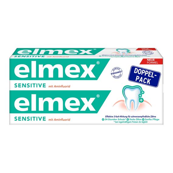 elmex SENSITIVE Zahnpasta Doppelpack, 2 x 75 ml