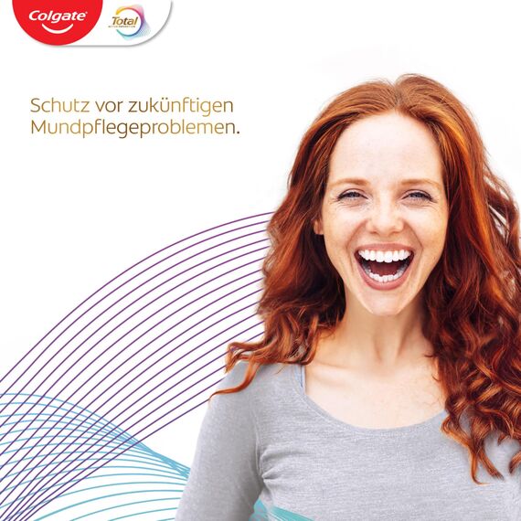 Colgate Zahnpasta Total Original 2x75ml – Zahnreinigung für einen gesunden Mund und 12 Stunden proaktiven Zahnschutz* – reinigt Zähne, Zahnfleisch, Wangen und Zunge