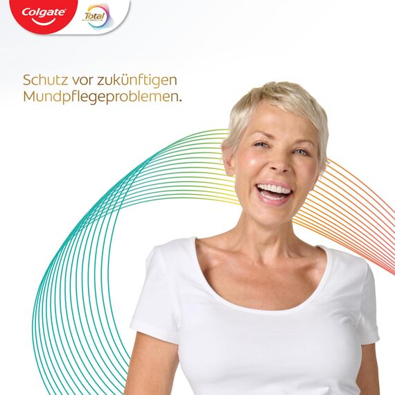 Colgate Zahnpasta Total Original 2x75ml – Zahnreinigung für einen gesunden Mund und 12 Stunden proaktiven Zahnschutz* – reinigt Zähne, Zahnfleisch, Wangen und Zunge