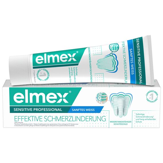 elmex SENSITIVE PROFESSIONAL sanftes Weiss Zahnpasta, 75 ml