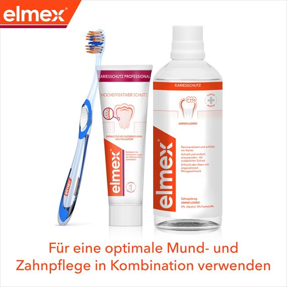 elmex Zahnpasta Kariesschutz Professional 75 ml – medizinische Zahnreinigung für hochwirksamen Kariesschutz – mit patentiertem Zuckersäuren-Neutralisator