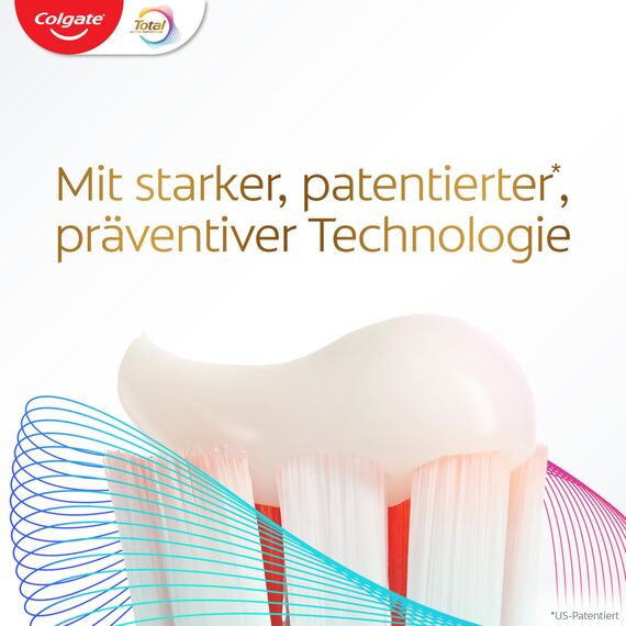 Colgate Zahnpasta Total Original 2x75ml – Zahnreinigung für einen gesunden Mund und 12 Stunden proaktiven Zahnschutz* – reinigt Zähne, Zahnfleisch, Wangen und Zunge