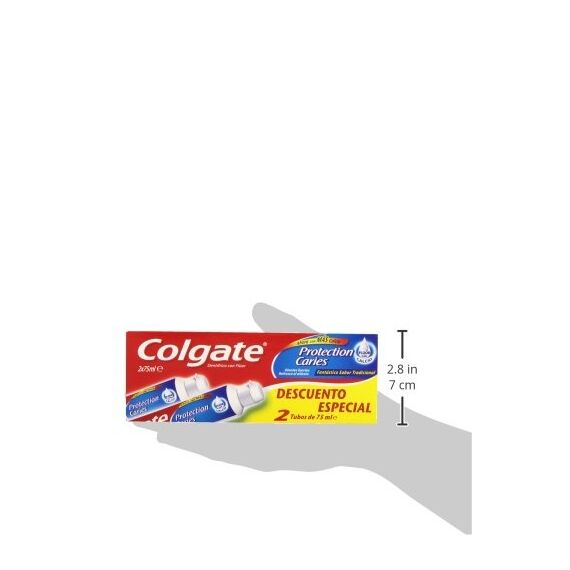 Colgate Maximum Caries Protection Zahnpasta mit Fluor, 2 Stück x 75 ml, Zahnpasta gegen Karies, Kalziumformel, die zwischen die Zähne eindringt, den Atem erfrischt, angenehmer Minzgeschmack