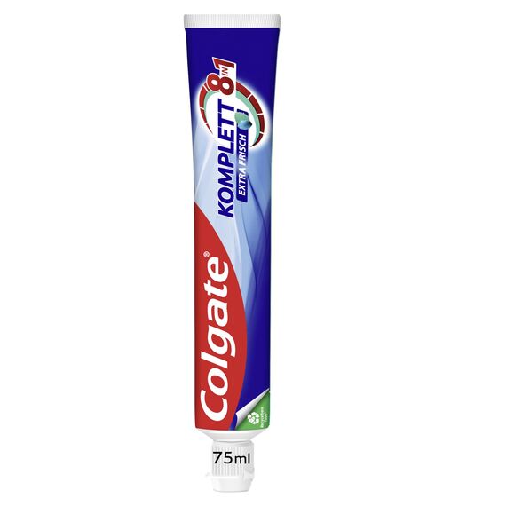 Colgate Zahnpasta Komplett Extra Frisch 75ml – erfrischt den Atem mit großartigem Minzgeschmack – Zahnreinigung mit komplettem Rundum-Schutz für gesunde Zähne