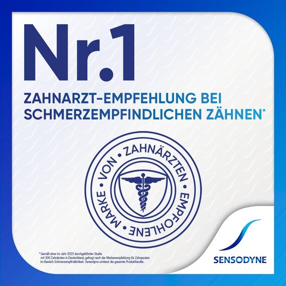 Sensodyne Repair & Protect Whitening Zahnpasta, Tägliche Zahnpasta mit Fluorid, 1x75ml, bei schmerzempfindlichen Zähnen (Packung mit 2)