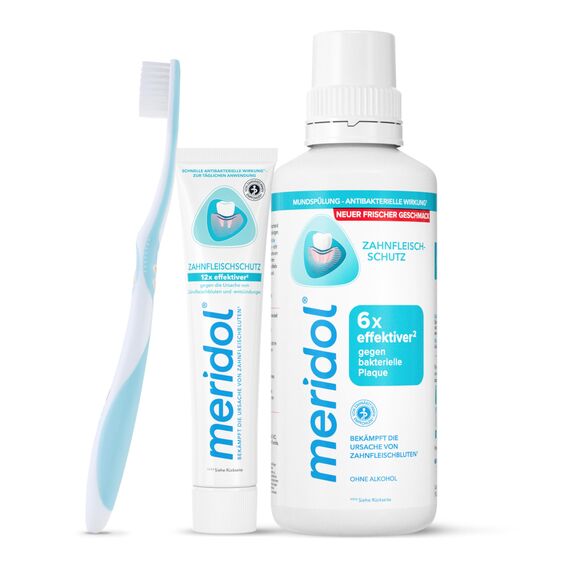 meridol Zahnpasta 75ml - Zahncreme bekämpft Zahnfleischentzündungen, antibakterieller Effekt