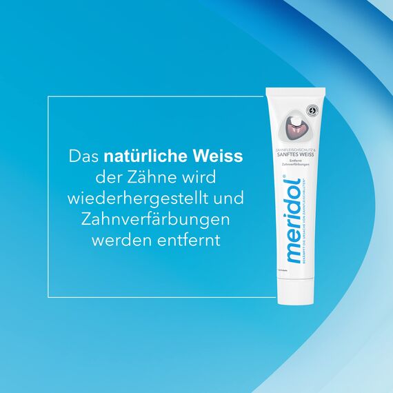 meridol Zahnpasta Sanftes Weiss 75 ml - antibakterieller Effekt, Zahncreme schützt vor Zahnfleischentzündungen, für natürlich weiße Zähne (Packung mit 3)