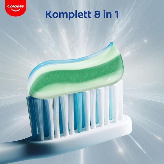 Colgate Zahnpasta Komplett Extra Frisch 75ml – erfrischt den Atem mit großartigem Minzgeschmack – Zahnreinigung mit komplettem Rundum-Schutz für gesunde Zähne