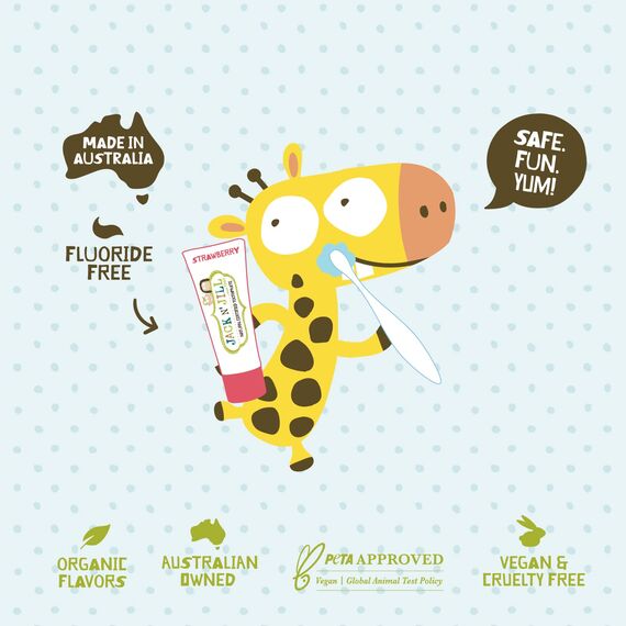 Jack N' Jill Kids Natural Toothpaste, Made With Natural Ingredients, Helps Soothe Gums & Fight Tooth Decay, Suitable From 6 Months+ - Blackcurrant & Blueberry Flavour Bundle 2 x 50g