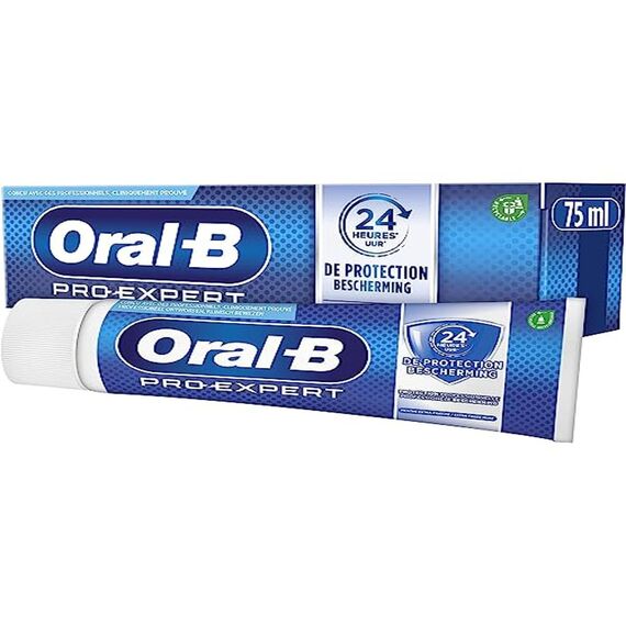 Oral-B Pro-Expert Zahnpasta gegen Zahnbelag, professioneller Schutz der Zähne, Zahnfleisch und des gesamten Mundes, gegen Empfindlichkeit, Remineralisierung des Zahnschmelzes, 75 ml