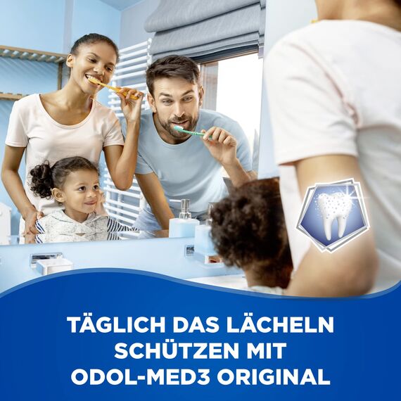 Odol-med 3 Zahnpasta, Original, mit 3in1 Schutz für starke Zähne, gesundes Zahnfleisch** und frischen Atem, 125 ml