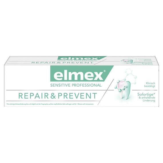 elmex SENSITIVE PROFESSIONAL Repair & Prevent Zahnpasta, 2er Pack (2 x 75 ml)