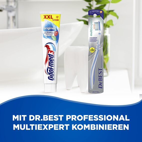 Odol-med 3 Zahnpasta, Original, mit 3in1 Schutz für starke Zähne, gesundes Zahnfleisch** und frischen Atem, 125 ml