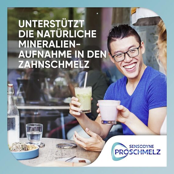 Sensodyne ProSchmelz Mineral Boost Zahnpasta, 75ml, mit erfrischender Pfefferminze, Zahnschmelzschutz Zahncreme, Fluoridzahnpasta, Remineralisierende Zahnpasta