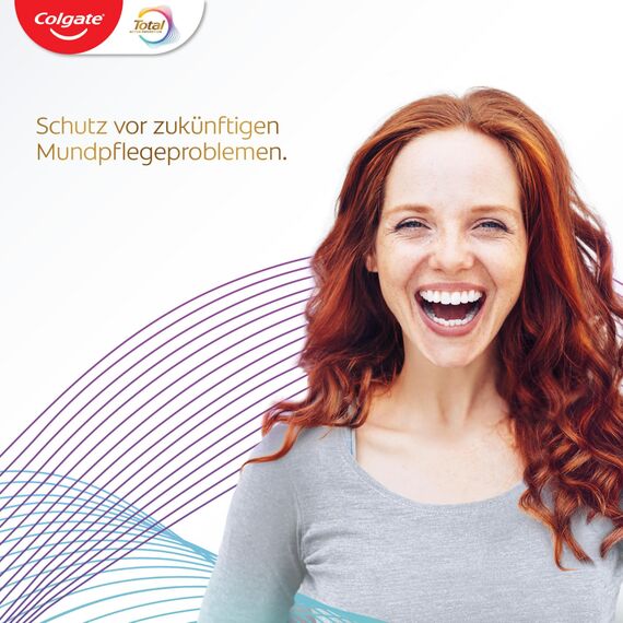 Colgate Zahnpasta Total Plus Gesunde Frische 2x75 ml – Zahnreinigung für einen gesunden Mund und 12 Stunden proaktiven Zahnschutz* – reinigt Zähne, Zahnfleisch, Wangen und Zunge