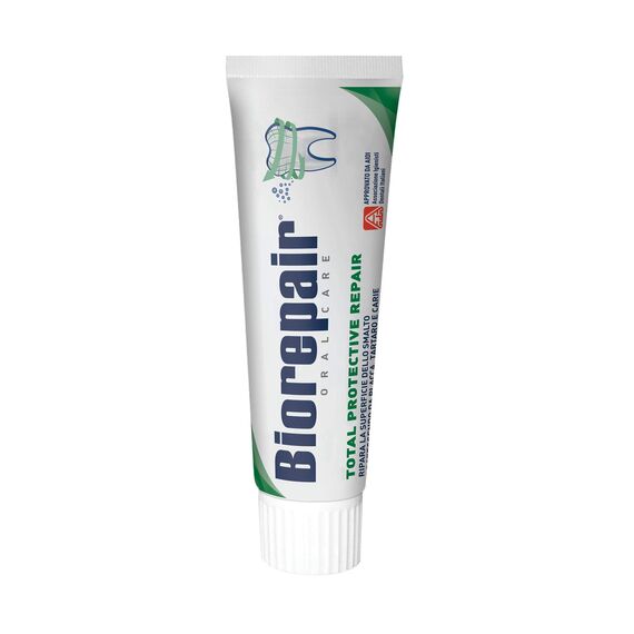 Biorepair, Total Protective Repair Zahnpasta, repariert Nagellack, Antifouling, Anti-Plaque, frischer Atem, ohne Fluor, 3 Packungen à 75 ml