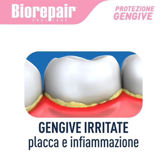Biorepair, Zahnpasta Zahnfleischschutz Peribiom, 4 Packungen à 60 ml, bekämpft und beugt Zahnfleischproblemen vor, mit Probiotika, feuchtigkeitsspendende Hyaluronsäure, Calendula und Spirulina,