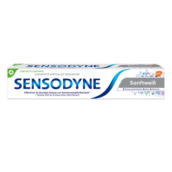 Sensodyne Sanftweiß tägliche Zahnpasta mit Fluorid bei schmerzempfindlichen Zähnen, 75ml