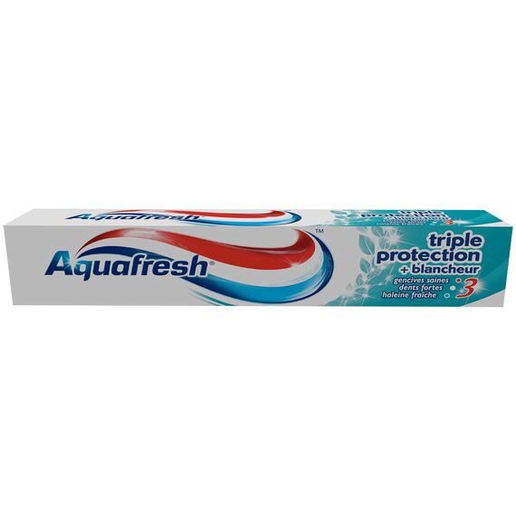 Aquafresh Zahnpasta mit dreifachem Schutz, weiß, gesundes Zahnfleisch, für starke Zähne und frischen Atem, 75 ml