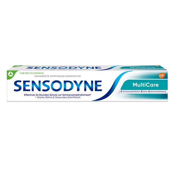 SENSODYNE MultiCare Original Zahnpasta, tägliche Zahnpasta mit Fluorid, 1x75ml, bei schmerzempfindlichen Zähnen