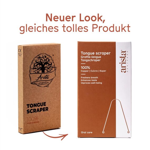 Arista Zungenreiniger Kupfer, Zungenschaber Kupfer Zweier-Pack, Kupfer Zungenreiniger Kinder Und Erwachsene, Mundgeruch Bekämpfen, Kupfer Zungenschaber, Antimikrobielle Wirkung, Zungenschaber Ayurveda