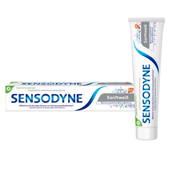 Sensodyne Sanftweiß tägliche Zahnpasta mit Fluorid bei schmerzempfindlichen Zähnen, 75ml