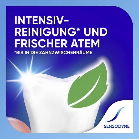SENSODYNE Intensivreinigung bis in die Zahnzwischenräume - 1 x 75ml, tägliche Zahnpasta mit Fluorid, bei schmerzempfindlichen Zähnen