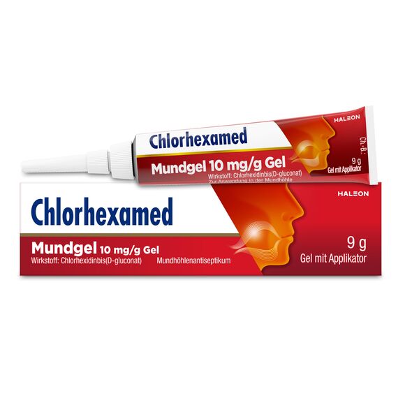 Chlorhexamed Mundgel 10mg/g Gel, 9g, mit Chlorhexidin, Gel bei bakteriell bedingter Zahnfleischentzündung, Ideal Gegen zahnfleisch entzündung