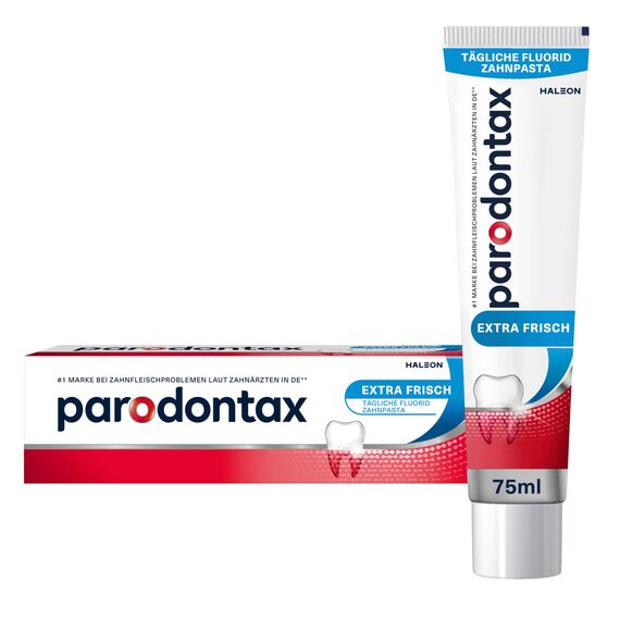 Parodontax Extra Frisch, tägliche Zahnpasta für gesundes Zahnfleisch und starke Zähne, 1x75ml