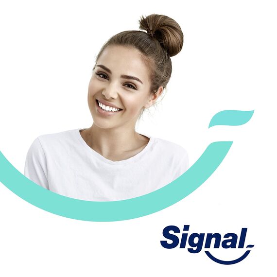 Signal Zahnpasta weiß Aktivkohle, natürliches Weiß, reinigt und reinigt, entfernt Flecken, 75 ml