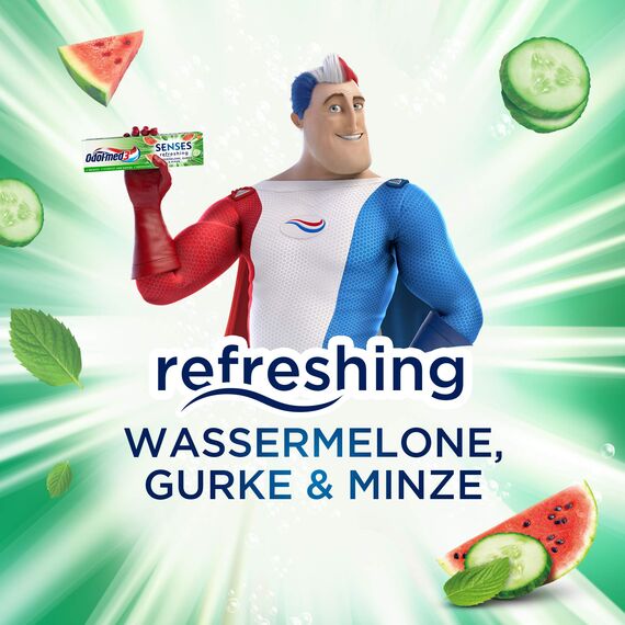 Odol-med3 SENSES refreshing Wassermelone, Gurke & Minze Zahnpasta, 75ml