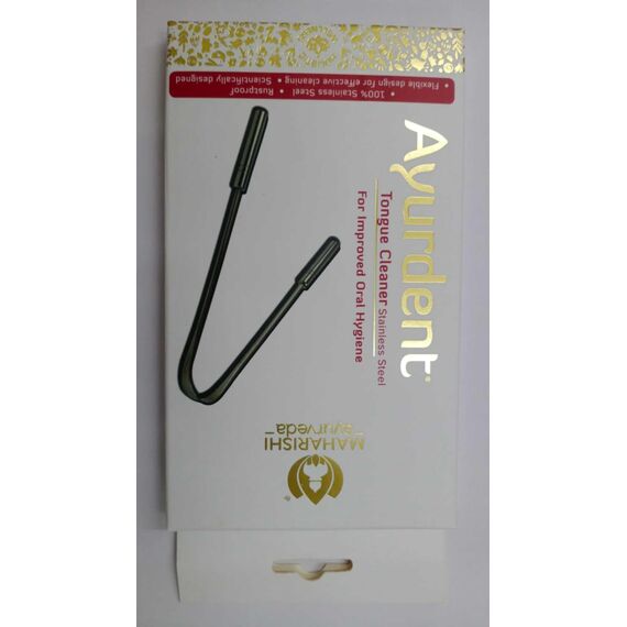 Maharishi Ayurveda Zungenschaber für Erwachsene | Edelstahl Zungenreiniger | Mundgeruch Bekämpfen | 100% für Mundhygiene | 2er Pack