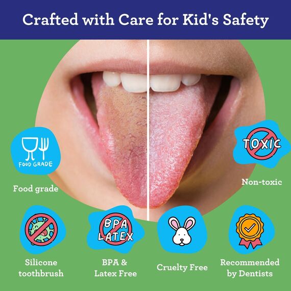 GuruNanda Zungenschaber für Kinder, mit Reiseetui, medizinischer Qualität, 100 % Edelstahl für saubere Zunge und frischen Atem, reisefreundlicher Zungenreiniger für komplette Mundpflege