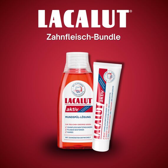 LACALUT aktiv Mundspül-Lösung 3er-Pack (3x300ml) – Medizinisches Mundwasser - Schützt das Zahnfleisch, erfrischt den Atem