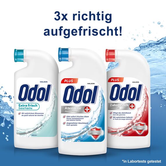 Odol Mundwasser Atemklar +, alkoholfreies Mundwasser Konzentrat, für einen frischen Atem und die tägliche Mundhygiene, 125ml