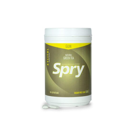 Spry Fresh Natürliches Xylit Kaugummi – Zahnpflege-Kaugummi ohne Aspartam, Zuckerfrei, Glutenfrei, Non-GMO (Green Tea, 550 Count - Pack of 1)