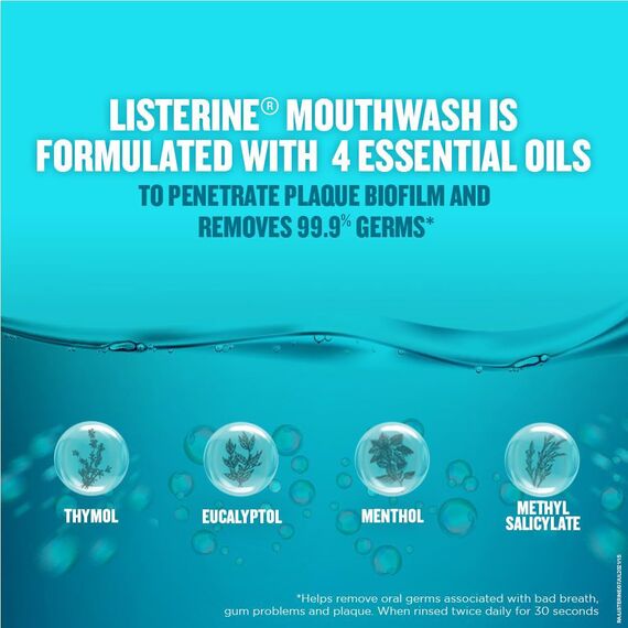 Listerine Cool mint Mundspülung 500ml, 6er Vorteilspack (6x 500ml)