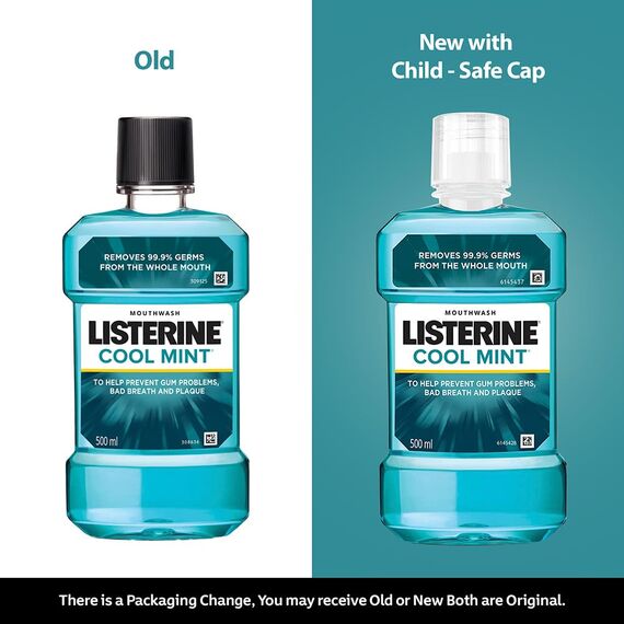 Listerine Cool mint Mundspülung 500ml, 6er Vorteilspack (6x 500ml)
