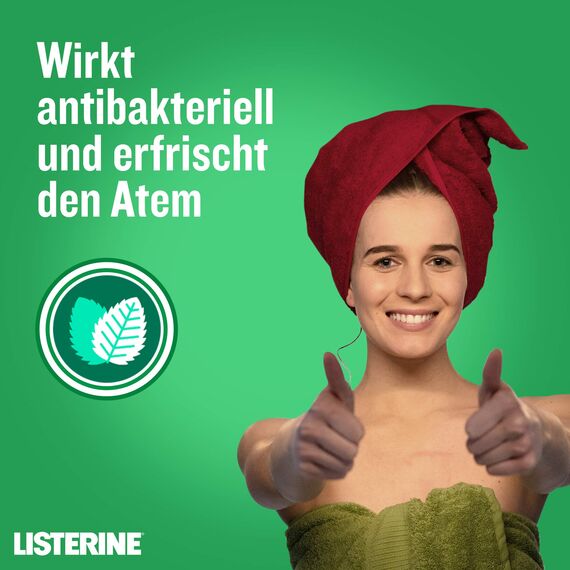LISTERINE Zahn- und Zahnfleischschutz( Duo 2 x 600 ml), Antibakterielle Mundspülung, Für gesunde Zähne und gesundes Zahnfleisch