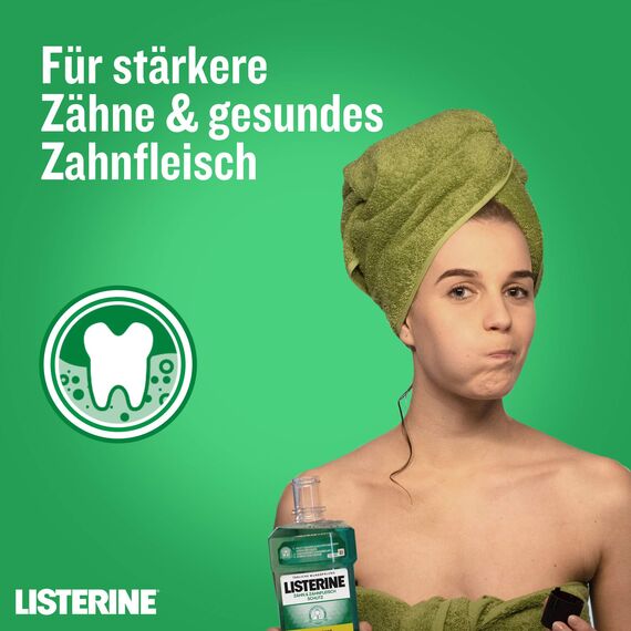 LISTERINE Zahn- und Zahnfleischschutz( Duo 2 x 600 ml), Antibakterielle Mundspülung, Für gesunde Zähne und gesundes Zahnfleisch