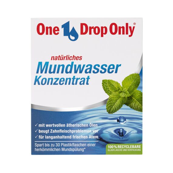 One Drop Only® - 5er Pack je 50ml Mundwasser Konzentrat + 20 Dental Picks GRATIS/ergiebiges Mundwasser zur täglichen Anwendung/für bis zu 1000 Anwendungen bei 1 Tropfen/Mundgeruch bekämpfen