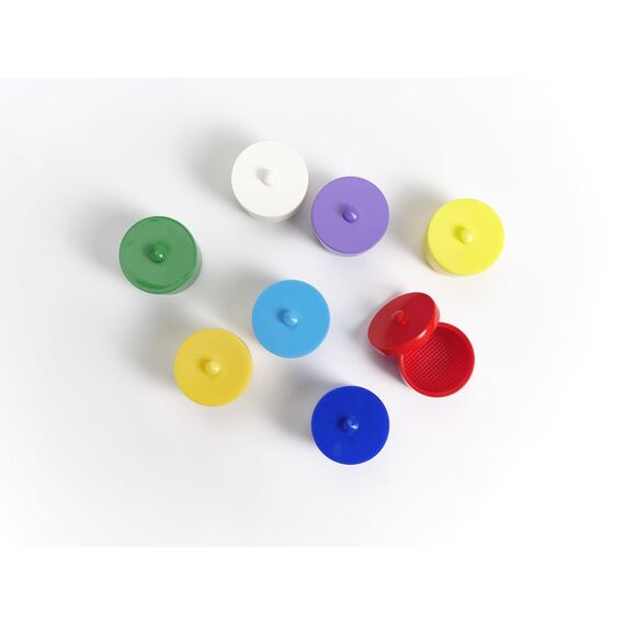 Dr. Bauer´s Reinigungsbad-Dose mit Klarspüleinsatz | Prothesendose | Gebissdose | Prothesendose mit Einsatz | Zahnspangendose (flieder/lila)