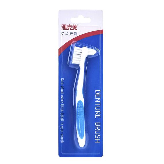 Y-Kelin Reinigungsset für Prothesen Reinigungsset für Prothesen mit Prothesenbürste，Prothesen Becher Box Bade Prothesen Behälter mit Korb Prothesen Halter Bürsten Halter für Reise Reinigung(Blau)