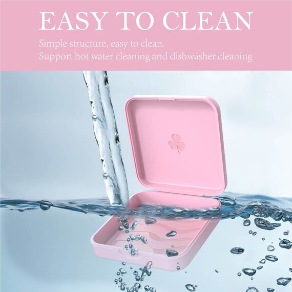 ARGOMAX Zahnspangendose Spangendose Dento Box Schienendose (auch für Aufbissschiene, Knirscherschiene) 1 Stück KFO Box (rosa).