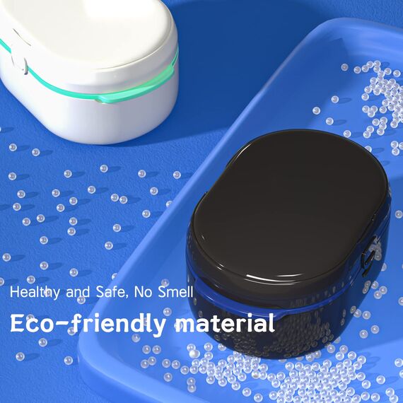 Zahnersatz und Zahnersatz Bürste Zahnersatz und Halter Set, Zahnersatz mit Spiegel (Weiß)