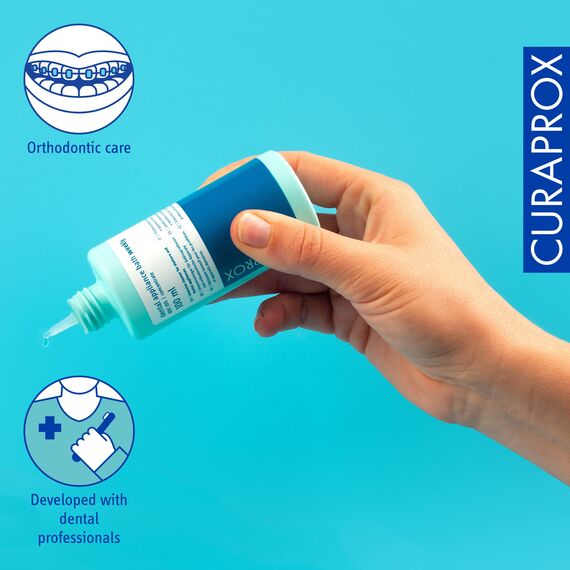 Curaprox BDC 105 Wöchentliche Reinigung 100ml Konzentrat - Für Zahnersatz & Retainer/Sanfte Formel mit Zitronensäure & Eukalyptusöl/Designed in der Schweiz