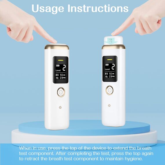 Mundgeruchserkennungs Professioneller und Kontrollgerät – Intelligenter Mundgeruchsmonitor für Einfache Mundhygiene (Weiß)
