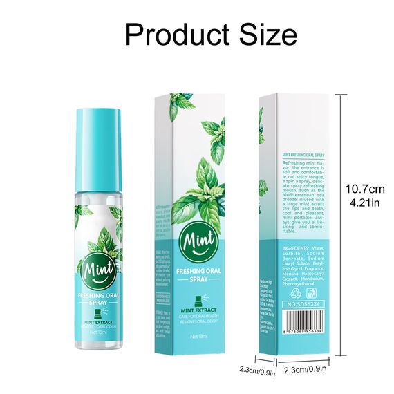 Mundspray,Mundspray Mit Fruchtgeschmack,Mundspray Gegen Mundgeruch,Menthol Mundspray,BekäMpft Mundgeruch Und Karies,Reduziert Mundtrockenheit Und Sorgt FüR Frischen Atem