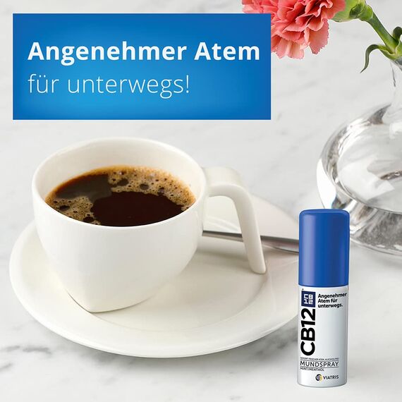 CB12 Spray: Mundspray für angenehmen Atem unterwegs, Mint/Menthol gegen Mundgeruch, 15 ml